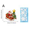 Navidad Exquisitos y Atmosféricos Pegatinas de Vidrio de Papá Noel Decoración de Vidrio de Copo de Nieve Festivo Película Transparente Electrostática Removible
