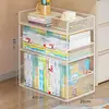 Estante de Armazenamento Sob a Mesa Estante de Livros Estudante Estação de Trabalho Móvel Carrinho com Rodízios Mesa de Escritório Armazenamento e Organização de Livros