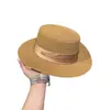 Sombrero de paja de ala plana estilo francés para mujer, vacaciones de verano en la playa, sombrero de paja estilo 'old money', sombrero de protección solar para mujer, sombrero para el sol