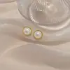 Brincos de Pérola Barroca de Imitação de Alta Qualidade Nicho Acessível de Luxo Laço Brincos de Diamante Flash 2025 Novo Estilo Quente Brincos