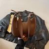 2025 Nova Moda Bolsa de Axila Estilo Coreano Bolsa de Ombro Portátil Couro Macio Grande Capacidade Combina com Tudo Cor Sólida Bolsa Dumpling para Mulheres