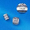 Plata Esterlina S925 Seis Caracteres Palabras Verdaderas Cuentas Agujero Grande Seiko Tejido Cuerda de Mano Collar Lanyard DIY Accesorios Vintage Cuentas Tambor