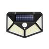 Lâmpada de parede solar 100LED lâmpada luminosa de quatro lados contas de lâmpada indução automática do corpo humano ajuste à prova d'água iluminação externa poste de luz