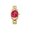 Reloj Vivian Rose Powder Reloj Rosa Oscuro Occidental Reloj de Cuarzo Saturno Banda de Acero Reloj para Mujer Pequeño Azul V Pequeño Reloj Dorado