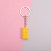 Llavero Creativo Lindo Colorido de Bloques de Construcción Acrílicos Anillo Cadena Colgante Pequeño Regalo Bolso de Estudiante Accesorios de Ropa Corea