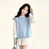 TUTU Elefantito Ropa Infantil Suéter para Niñas 2026 Nuevo Modelo Prendas de Punto Falsas de Dos Piezas Estilo Coreano Top Estilo Primavera y Otoño