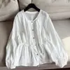 2026 Cardigan Delgado Estilizado de Lino con Cintura Ajustada, Corte Delgado, Manga Larga, Protección Solar, Camiseta para Mujer, Venta al por Mayor H15Gt711