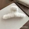 Presilhas de cabelo de pelúcia para outono e inverno para mulheres, acessórios de cabelo de luxo leve e de alta qualidade, presilhas elegantes para penteados presos, presilhas tipo tubarão estilo coreano para a parte de trás da cabeça