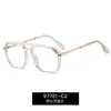 97781 Marco de gafas de doble puente trend europeo y americano para hombre marco de gafas moderno marco de gafas de miopía negro al por mayor