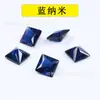 Gema Sintética Nano Cuadrada Ángulo Recto Azul Cristal Nítido Verde Nano Negro Base Cuadrada Nítida Piedra Desnuda Set de Cera Gema