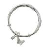 Flores como pulseira de borboleta de brocado prata banhada a prata design de nicho ins sensação pulseira aberta presente de aniversário para menina atacado