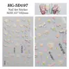 Pegatinas para Uñas Estilo Chino Acacia Frijol Rojo 5D Repujadas Tridimensionales Flor China DIY Calcomanías para Uñas Accesorios Estilo Hg