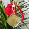 Llavero Atractor de Riqueza de Oro Puro 999, Colgante Dorado para Coche, Colgante para Bolso de Buena Suerte y Éxito, Regalo Creativo