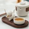 Conjunto de chá de viagem de cerâmica portátil portátil Copo Expresso bule para acampamento ao ar livre um bule duas xícaras personalização