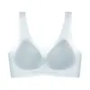 Sutiã cropped sem costas exclusivo do Sudeste Asiático, feito de seda gelada para mulheres, com bojos fixos que levantam o busto, lingerie fina e sem costura