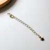 Color oro de 14k retención cierre de langosta más cadena de cola cadena de extensión pulsera casera collar accesorios de joyería diy material para pulsera