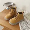 Botas Martin de Capa Única Estilo Británico Retro Nuevo Otoño 2026 para Niños Unisex Casual Suela Blanda Botas Amarillas Grandes Botines
