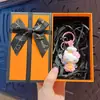 Chaveiro Criativo de Gatinho KT Chefe Flocado Desenho Animado Pingente de Bolsa Fofo Chaveiro de Carro Presente Atacado