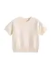 Conjunto de tricô para meninas primavera e verão novas chegadas estilo francês jaqueta com laço feito à mão saia curta plissada de manga curta conjunto de três peças