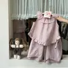 Conjunto de Ropa de Verano para Niñas 2026 Ropa Infantil de Verano Camisa sin Mangas de Muñeca Chaleco Pantalones Rectos Casuales Conjunto de Dos Piezas de Verano