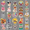 50 pegatinas con temática de payaso, con diseños de payasos peculiares y motivos de circo, adecuadas para uso transfronterizo, impermeables y para decorar maletas y fundas de teléfono
