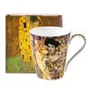 Taza de Hueso de Porcelana Klimt-El Beso Taza de Cerámica Taza de Café Pintura al Óleo Creativa Taza de Pareja