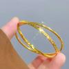 Pulsera Hielo Triturado Flash Dorado Anillo Hielo Triturado Oro Arena Pulsera Cerrada Sólida Anillo de Temperamento Femenino Joyería