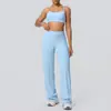 Sexy Pantalón de Chándal con Tirantes Espalda Bonita Cintura Alta Levanta Glúteos Holgado Recto Ropa Deportiva para Mujer Secado Rápido para Correr Yoga Fitness