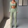 Di Yun Conjunto de Camiseta de Manga Longa e Calça Justa Estilo Yoga Europeu e Americano Y2K Roupas Femininas Outono e Inverno 2026 Site Independente da Amazon