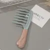 Pente Ondulado para Cachear Cabelo Pente Ondulado de Dentes Duplos para Cachear Cabelo Pente com Cabo Massageador Pente Fofo Pente Antiestático para Cachear Cabelo