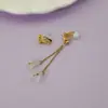Cor de ouro real 18K sem furo na orelha sem agulha de corte clipe de orelha conversor clipe triângulo acessórios de joias diy fabricantes atacado
