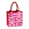 Bolsa de fieltro personalizada de fábrica para bodas con gran capacidad, bolso de mano festivo, bolsa de regalo para banquete de bodas, bolsa de fieltro