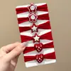Cuerda para el pelo roja Ancora para niños Accesorios para el pelo de Año Nuevo Banda para el pelo Anillo para el pelo de alta elasticidad Cuerda para el pelo Tocado para niñas