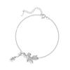 Pulsera Suzuki Orquídea Plata de Ley 925 para Mujer Diseño de Nicho Lujo Ligero Estilo Pulsera con Borlas Estilo ins Pulsera de Flores
