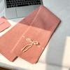Cachecol de malha estilo coreano com gravata borboleta para mulheres, inverno, nova estação, cachecol de lã branca doce para estudantes, para tecnologia térmica e à prova de vento