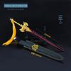 Kushiro Gods Handle L 21cm Espada Preta com Capa de Couro Modelo de Arma de Liga 21cm