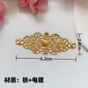 H6Yu Abanico de Seda Hecho a Mano Materiales y Accesorios DIY, Parches de Tela, Pegamento, Marco Decorativo, Decoraciones de Parches de Tela, Parches de Ribete para Bordes, Dorado