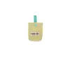 65235 Bolsita Acolchada Amarillo Cremoso para Guardar Audífonos con Correa de Tela de Color Contrastante, Estilo Femenino Bolsa Protectora Portátil para AirPods