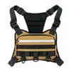 Bolsa Tática Transversal de Peito para Uso Externo Tecido Oxford Bolsa Colete Esportivo para Ciclismo Bolsa Colete para Trabalho Leve Bolsa para Iscas