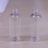Botella de plástico cilíndrica PET de 80 ml, botella cosmética, pequeña botella con atomizador, subbotella.