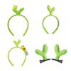 Diadema de felpa de dibujos animados con brote de árbol, brote de frijol, para mujer, para lavar la cara, alta presión craneal, hebilla para el cabello, oruga para el cabello, accesorios para el cabello