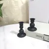 Candelabro Preto de Cabeça Única Transfronteiriço Ornamentos Românticos para Casamento Suporte de Vela de Ferro Jantar à Luz de Velas na Sala de Estar Venda Direta da Fábrica
