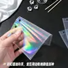 Álbum de Tarjetas de Hojas Sueltas A6A7 de Colores Seleccionados Cuidadosamente Bolsillos de Almacenamiento de Tarjetas de PP de Una Sola Capa Fundas Transparentes Recargables para Tarjetas