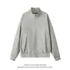Elegante y genial chaqueta de vuelo con cuello alto para hombre, talla grande, marca de moda, nueva colección otoño 2026, chaqueta de trabajo americana de alta calle, unisex
