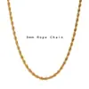Estilo Ins de Moda Europeo y Americano Personalidad de Nicho Versátil Pulsera de Acero Inoxidable Chapada en Oro de 18K Cadena Retorcida Pulsera de Circonita para Mujer