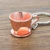 Llavero de Café Estéreo 3D Regalo Pequeño Personalización Aparato de Café Artificial Colgante para Bolso Pequeño Hebilla de Metal Personalización