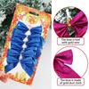Laço Pequeno de Natal Decoração de Festa de Feriado Laço Prata Brilhante Adereços para Vestir Árvore de Natal
