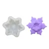Vela Perfumada Floco de Neve de Natal Molde de Silicone Enfeites de Gesso de Natal Grande Floco de Neve Forma para Assar Mousse Bolo