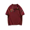 Camiseta de Manga Corta Moderna Estilo Americano con Estampado Divertido de Dibujos Animados 2026 Verano Estilo Pareja Cuello Redondo Algodón Puro Holgada