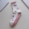 Calcetines de Yoga con Encaje para Mujer, Calcetines Antideslizantes Profesionales para Fitness en el Suelo, Pilates, Running, Cuerda para Saltar, Senderismo, Calcetines de Media Pantorrilla